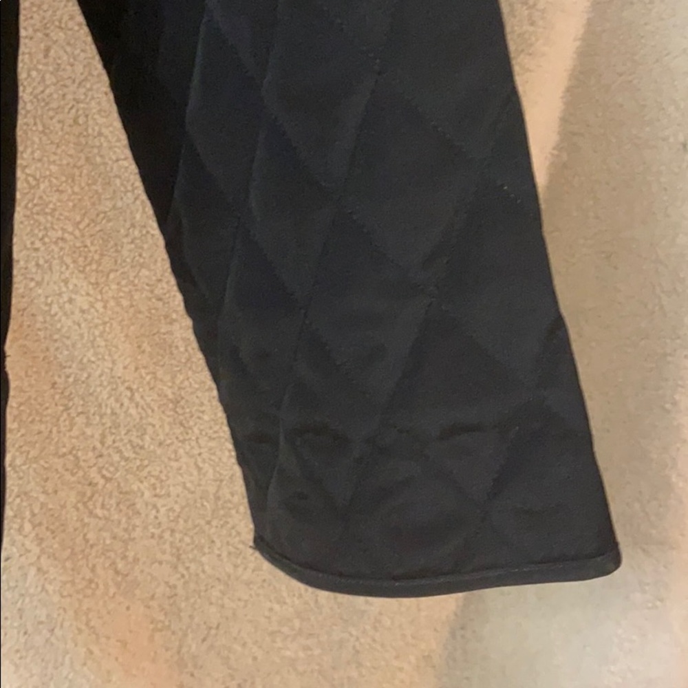 Julia Klein Black Quilted Jacket, PM, plaid lining - Picture 4 of 13
